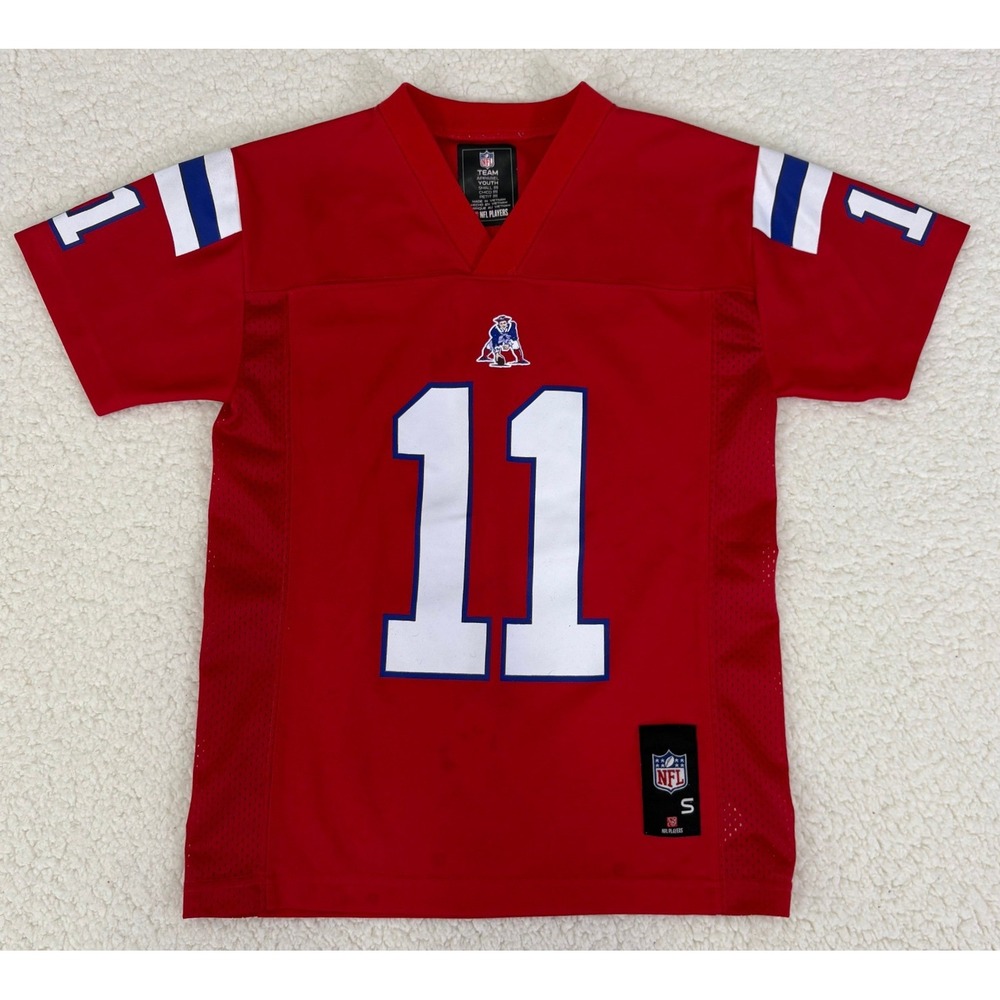 NFL New England Patriots Julian Edelman 11 Jersey Kids Youth Small Red